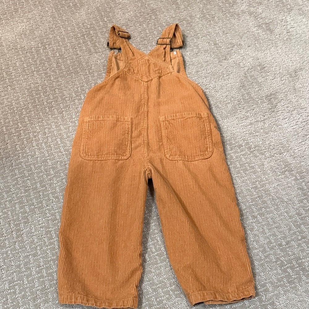Rip Curl Kids Corduroy Overalls in Rust - Picture 4 of 4